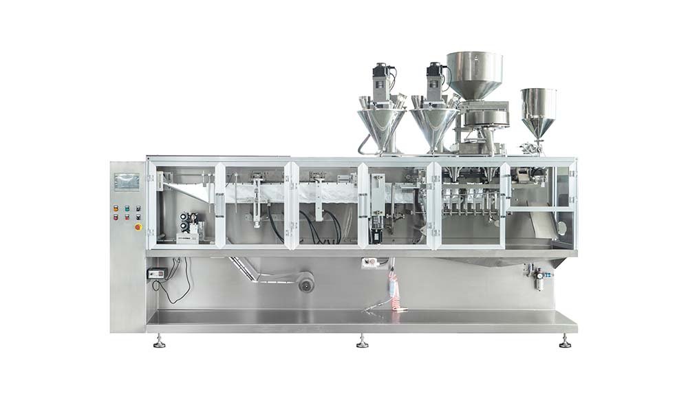 Multifunction sachet pouch packing machine HS-180 horizontal FFS for powder liquid granule and paste