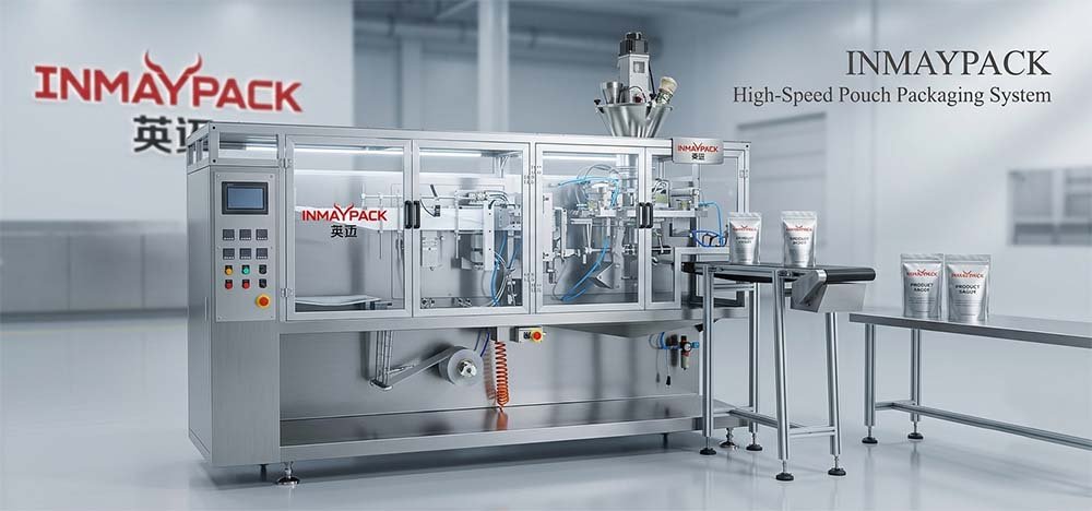 Powder sachet packing machine with servo auger filler for fine powder and non-free-flow products